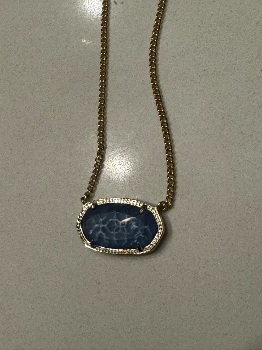 Kendra Scott Elisa Unique Blue Pendant Necklace